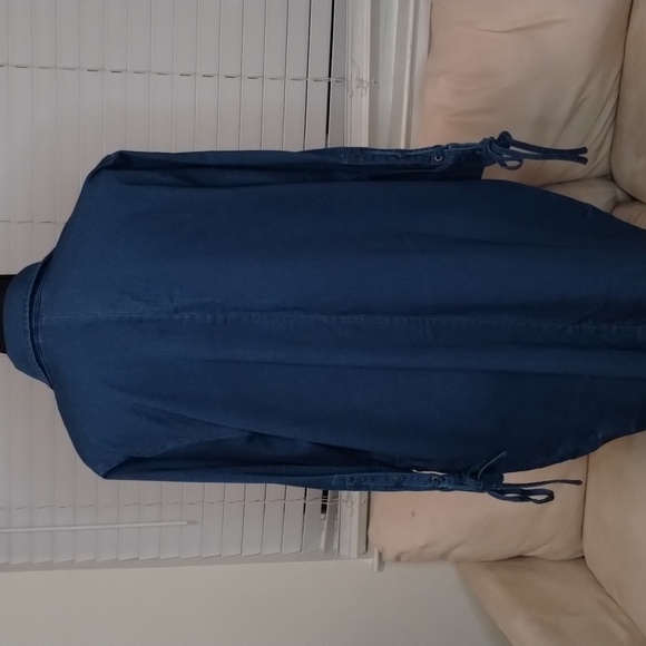 Linea by Louis Dell'Olio denim coat dress Sz XLP Soft, soft denim - Picture 5 of 10